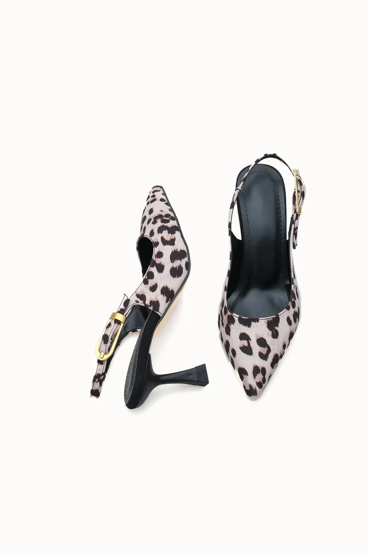 Loventino Ysalaela Kadın Arkası Açık Sivri Burun Stiletto 0012700 Ten Leopar - Lüks ve şıklığın buluştuğu tasarım.