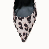 Loventino Ysalaela Kadın Arkası Açık Sivri Burun Stiletto 0012700 Ten Leopar - Zarif detaylarla süslenmiş stiletto.
