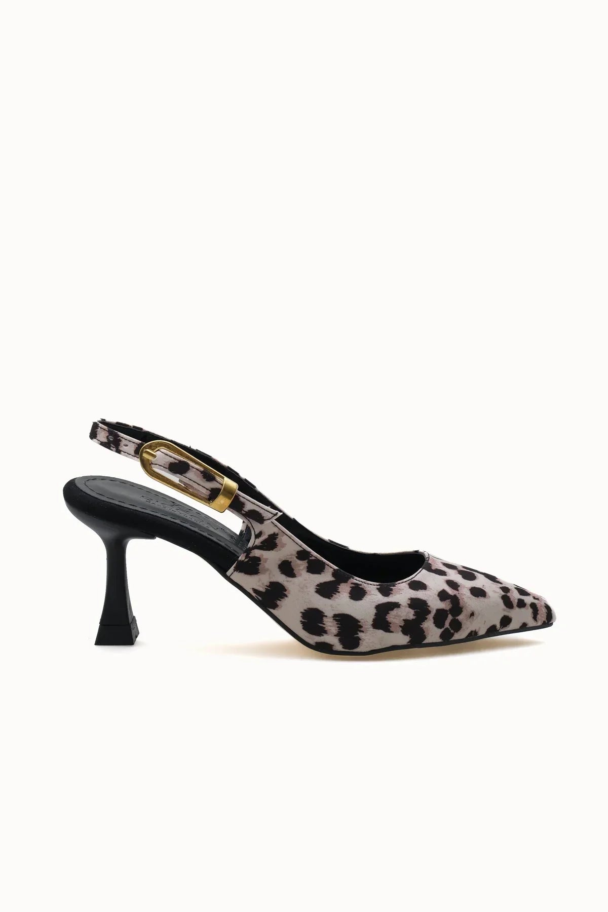 Loventino Ysalaela Kadın Arkası Açık Sivri Burun Stiletto 0012700 Ten Leopar - Her ortamda göz alıcı bir şıklık.