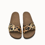 Loventino Hosrathla Kadın Tek Tokalı Terlik 0012603 Leopar - Dikkat çekici leopar deseni ve kaliteli materyali ile zarif stil.