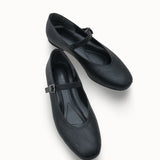 Loventino Libnandra Kadın Babet 001292 Siyah Cilt - Lüks ve zarif tasarımıyla dikkat çeken kadın ayakkabısı.