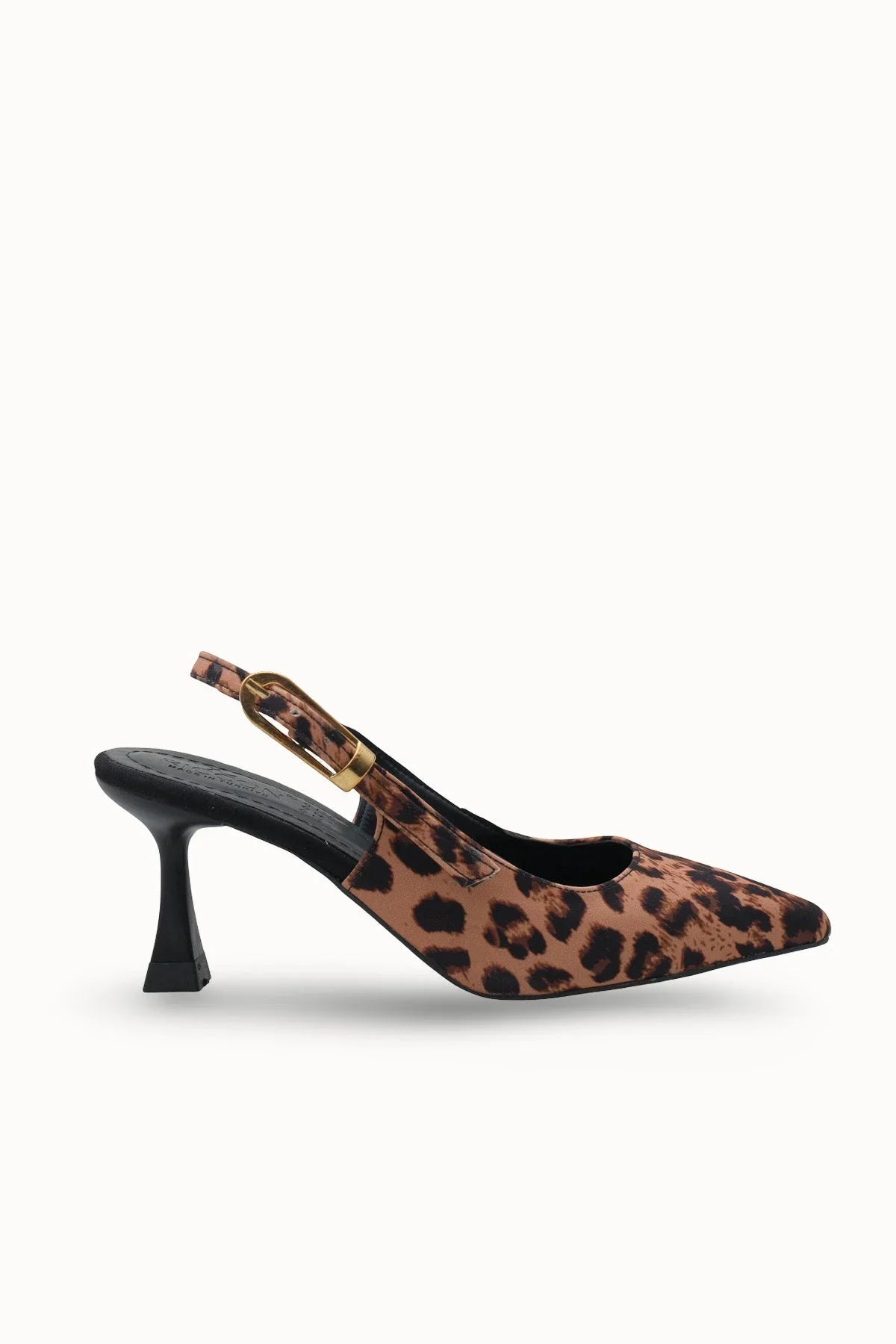 Loventino Ysalaela Kadın Arkası Açık Sivri Burun Stiletto 0012700 Taba Leopar, şık ve zarif kadın ayakkabısı, lüks tasarım.