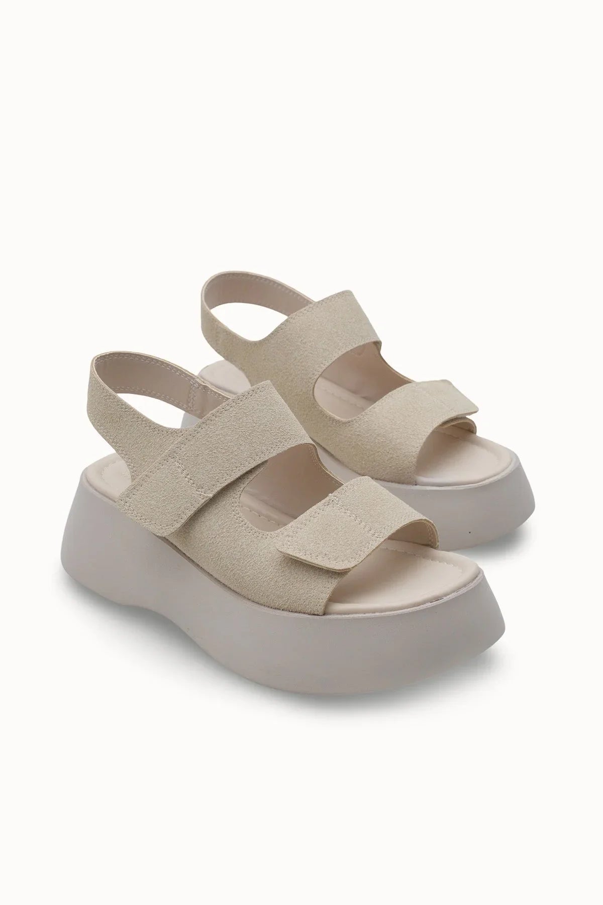 Loventino Olnesari Kadın Sandalet 0012804 Bej Süet