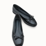 Riccon Loventino Kadın Babet 001296 Siyah Cilt - Konforlu tasarımıyla günlük şıklığa katkı sağlayan lüks kadın ayakkabısı.