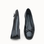 Riccon Loventino Kadın Babet 001296 Siyah Cilt - Moda ikonu kadınların tercihi, zarif siyah cilt babet.