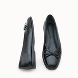 Riccon Loventino Kadın Babet 001296 Siyah Cilt - Moda ikonu kadınların tercihi, zarif siyah cilt babet.