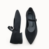 Stylish Loventino Kadın Sivri Burun Babet 0012501 Siyah Süet, modern kadınların vazgeçilmezi.