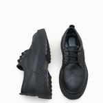 Riccon Loventino Oknyrth Kadın Bağcıklı Loafer 00121990 Siyah Cilt, konforlu ve şık bir seçenek.