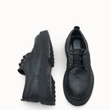 Riccon Loventino Oknyrth Kadın Bağcıklı Loafer 00121990 Siyah Cilt, konforlu ve şık bir seçenek.