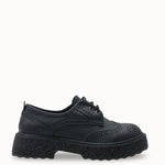 Loventino Oknyrth Kadın Bağcıklı Loafer 00121990 Siyah Cilt - Zarif görünüm ve modern çizgileriyle her ortamda dikkat çeken kadın loafer.