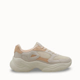 Riccon Loventino Kadın Sneaker 0012152 Ekru Taba, şık ve rahat tasarımı ile vegan deriden üretilmiştir.