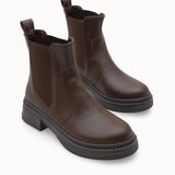 Riccon Loventino Gifnarra Kadın Chelsea Bot 0012700 Kahverengi, şık ve lüks tasarımıyla dikkat çeken bot.