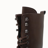 Loventino Marlyrra Kadın Bağcıklı Kısa Çizme 0012707 Kahverengi zarif tasarımıyla şıklığı yansıtır.