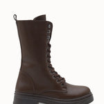 Kahverengi Loventino Marlyrra Kadın Bağcıklı Kısa Çizme 0012707, sofistike ve şık bir görünüm sunan modern botas.