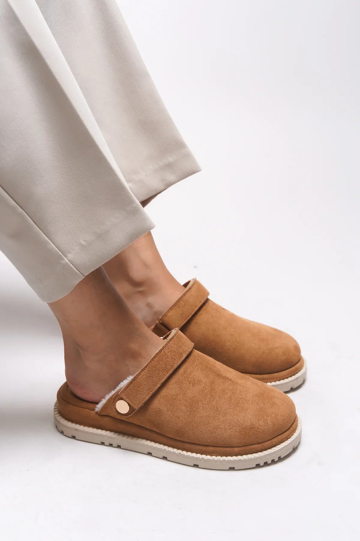 Riccon Everqinor İçi Kürklü Kadın Terlik 0012999 Taba