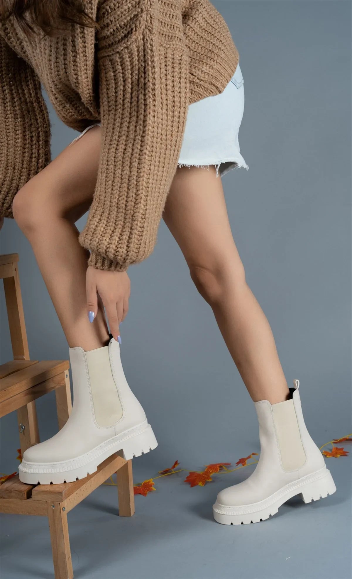 Riccon Kadın Bot 0012213 Mat Bej