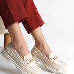 Riccon Kadın Loafer 0012558 Bej