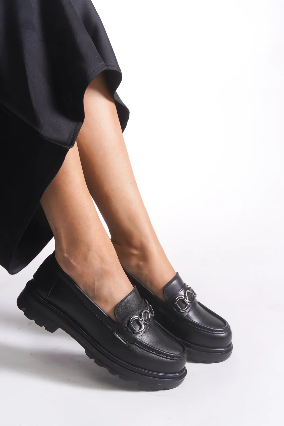 Riccon Kadın Loafer 0012558 Siyah