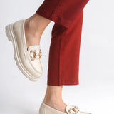 Riccon Kadın Loafer 0012557 Bej