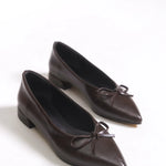 Riccon Kadın Sivri Burun Babet 0012502 Kahverengi Cilt