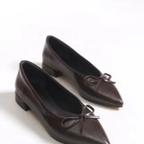 Riccon Kadın Sivri Burun Babet 0012502 Kahverengi Cilt