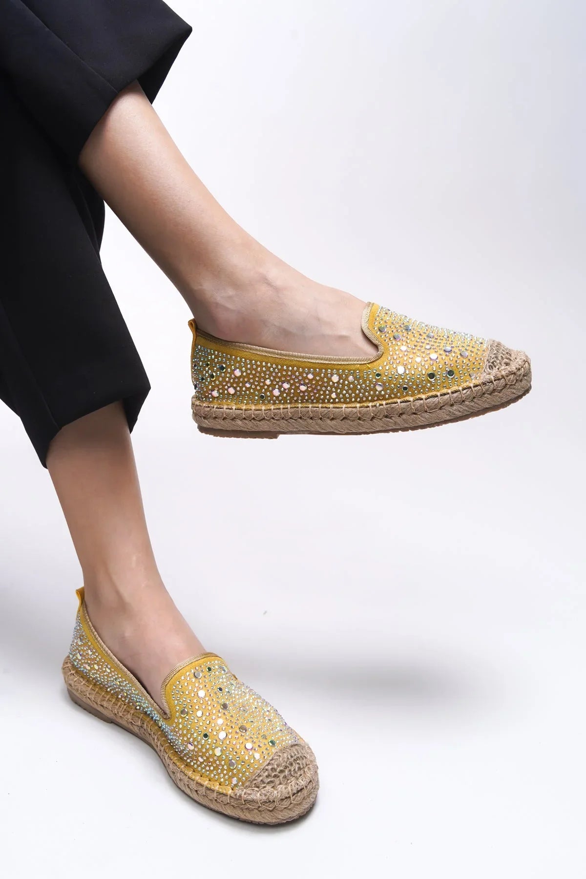 Loventino Elysrue Kadın Espadril 001210 Hardal