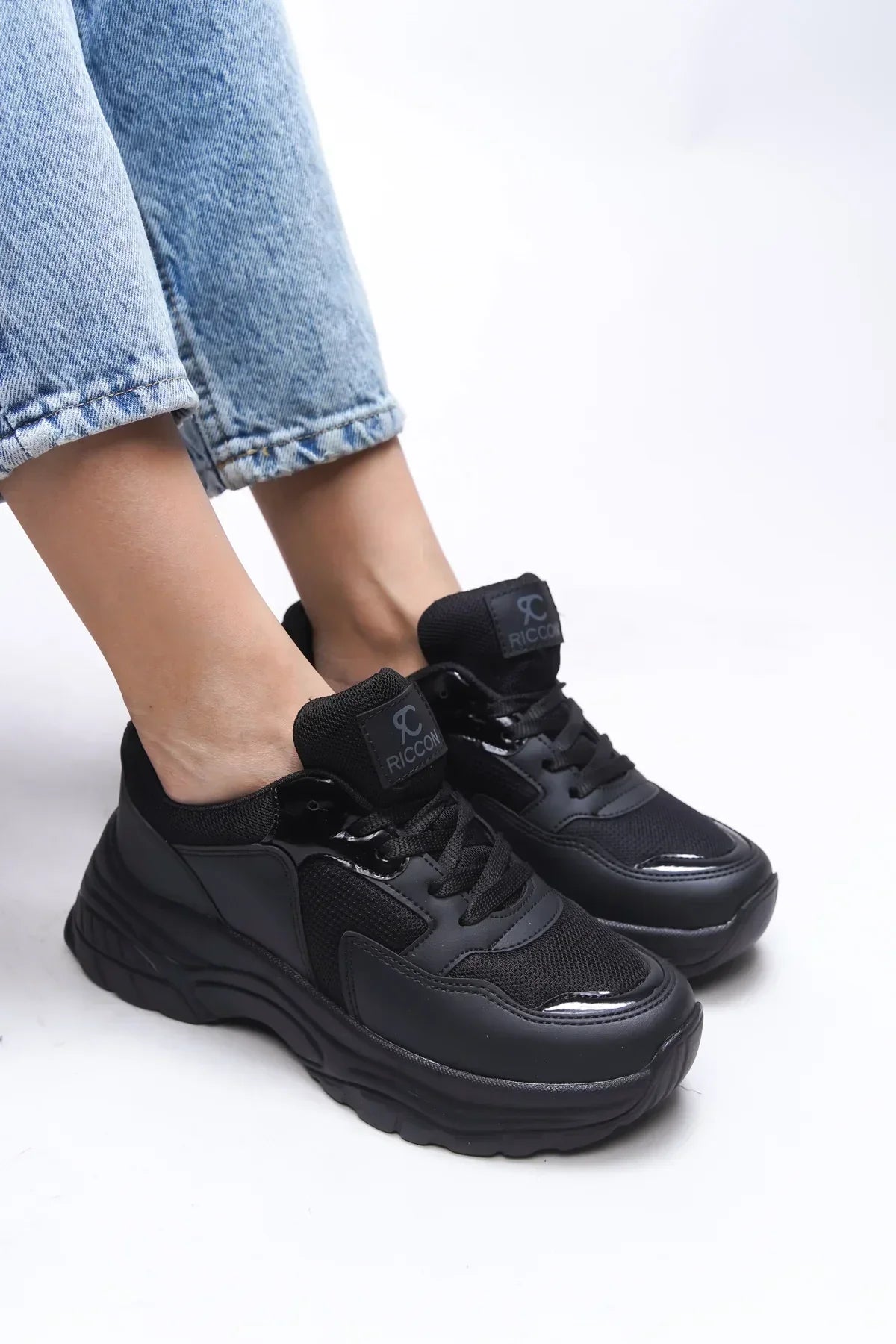 Riccon Kadın Sneaker 0012140 Siyah Siyah