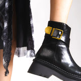 Riccon Heillanae Kadın Tokalı Postal Bot 00122001 Siyah Rustik