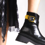 Riccon Heillanae Kadın Tokalı Postal Bot 00122001 Siyah Rustik