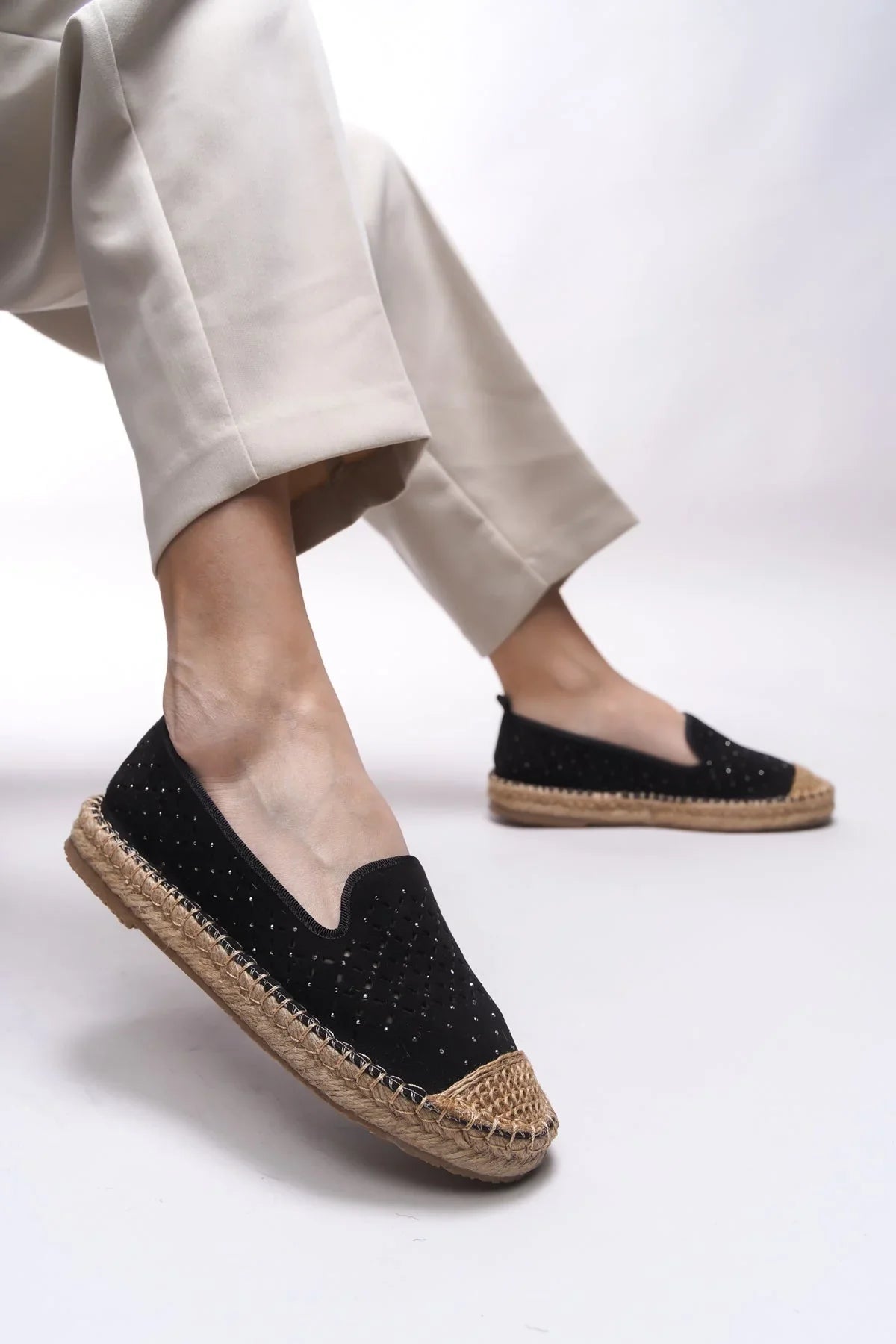 Loventino Iohnalyn Kadın Espadril 00121 Siyah