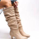 Loventino Jenfarrel Kadın Körüklü Çizme 00126000 Bej Süet