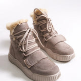 Riccon Pyriseth Kadın İçi Kürklü Sneaker Bot 0012711 Vizon Süet