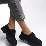 Riccon Oknyrth Kadın Bağcıklı Loafer 00121990 Siyah Süet