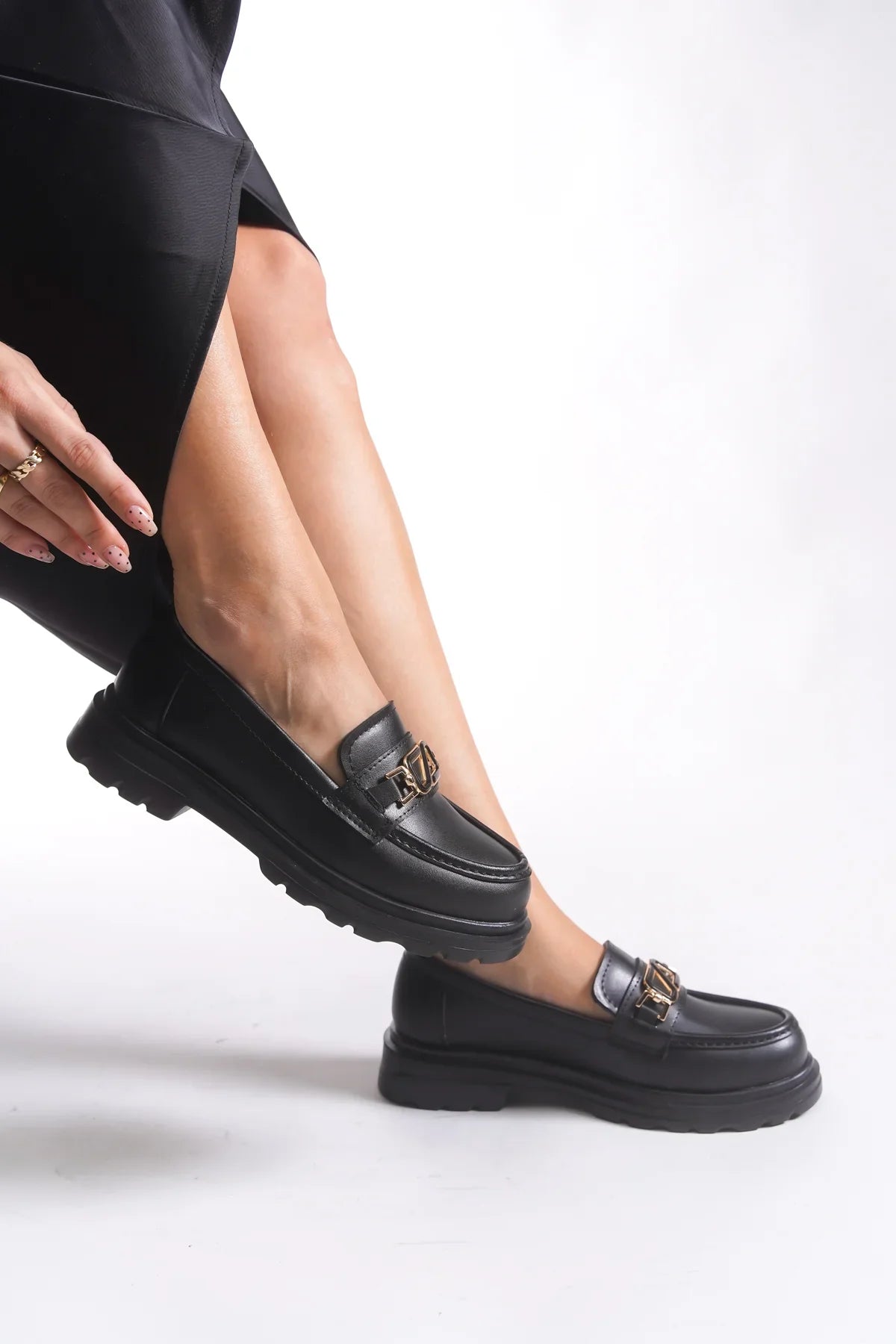 Riccon Kadın Loafer 0012506 Siyah