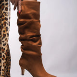 Loventino Jenfarrel Kadın Körüklü Çizme 00126000 Taba Süet