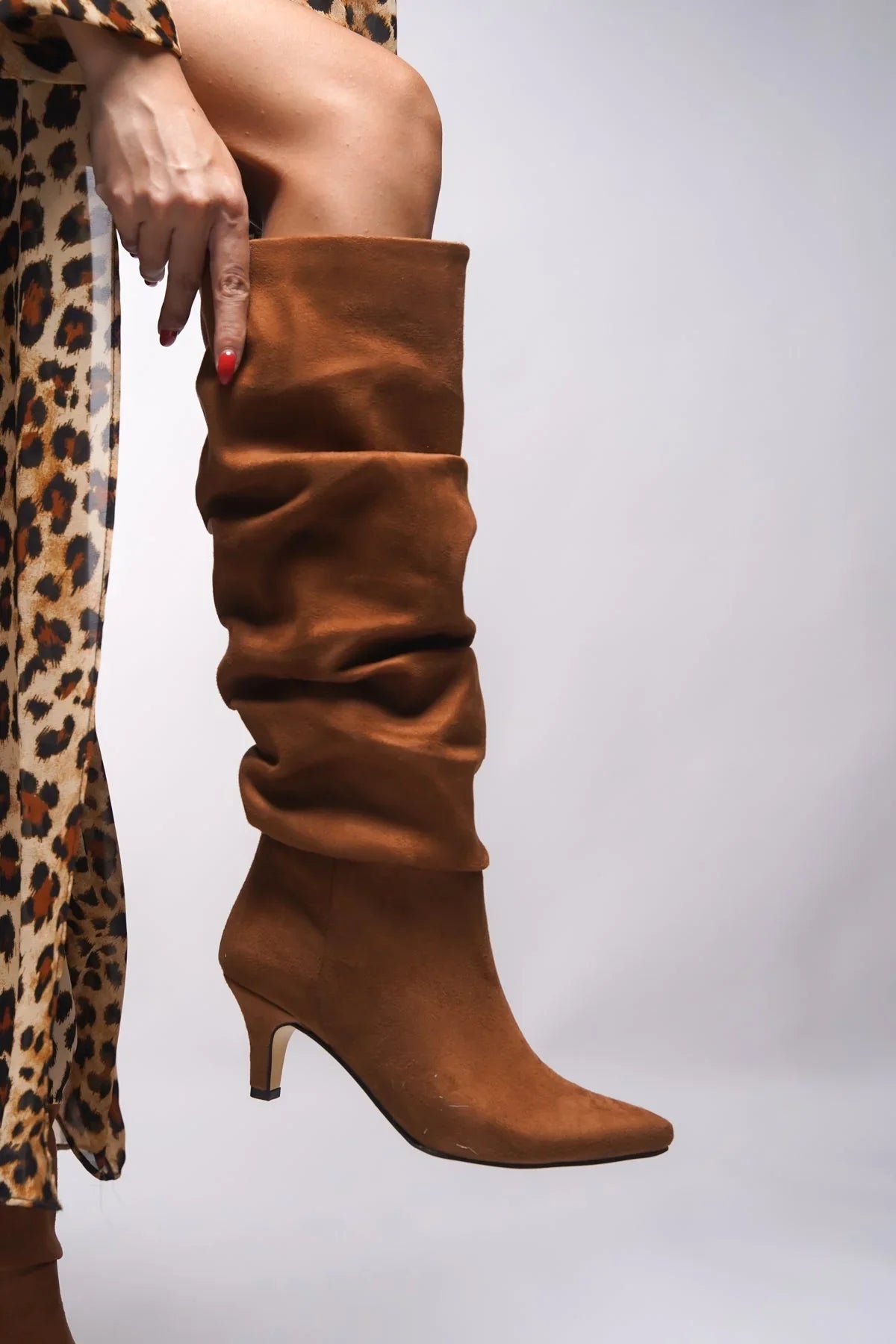 Loventino Jenfarrel Kadın Körüklü Çizme 00126000 Taba Süet