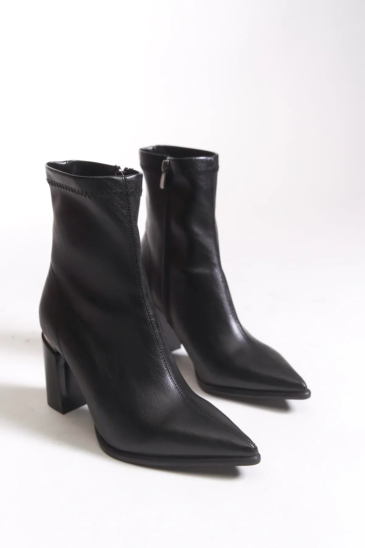 Riccon Kadın Sivri Burun Streç Bot 0012080 Siyah