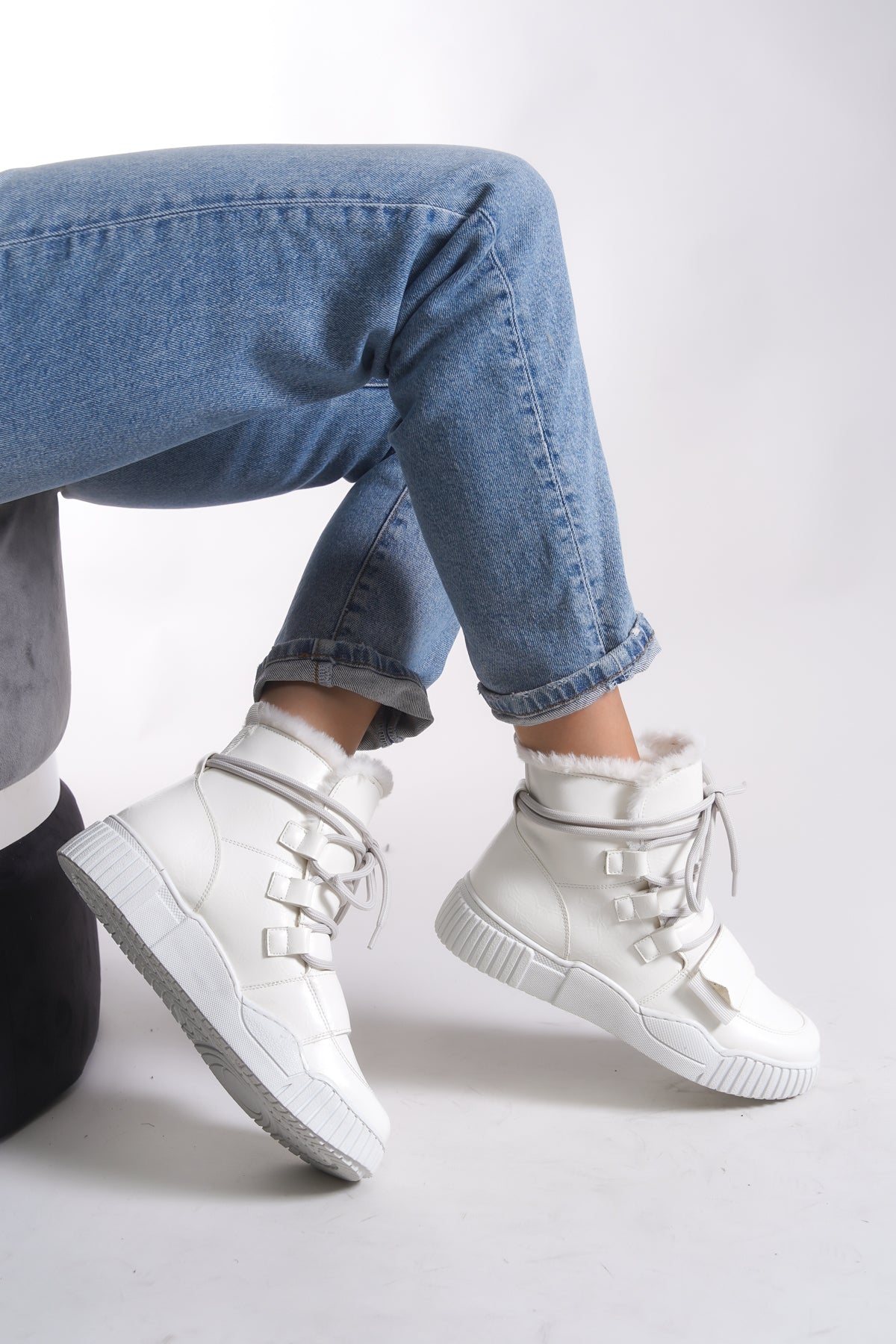 Riccon Pyriseth Kadın İçi Kürklü Sneaker Bot 0012711