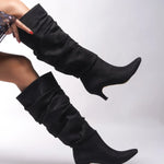 Loventino Jenfarrel Kadın Körüklü Çizme 00126000 Siyah Süet