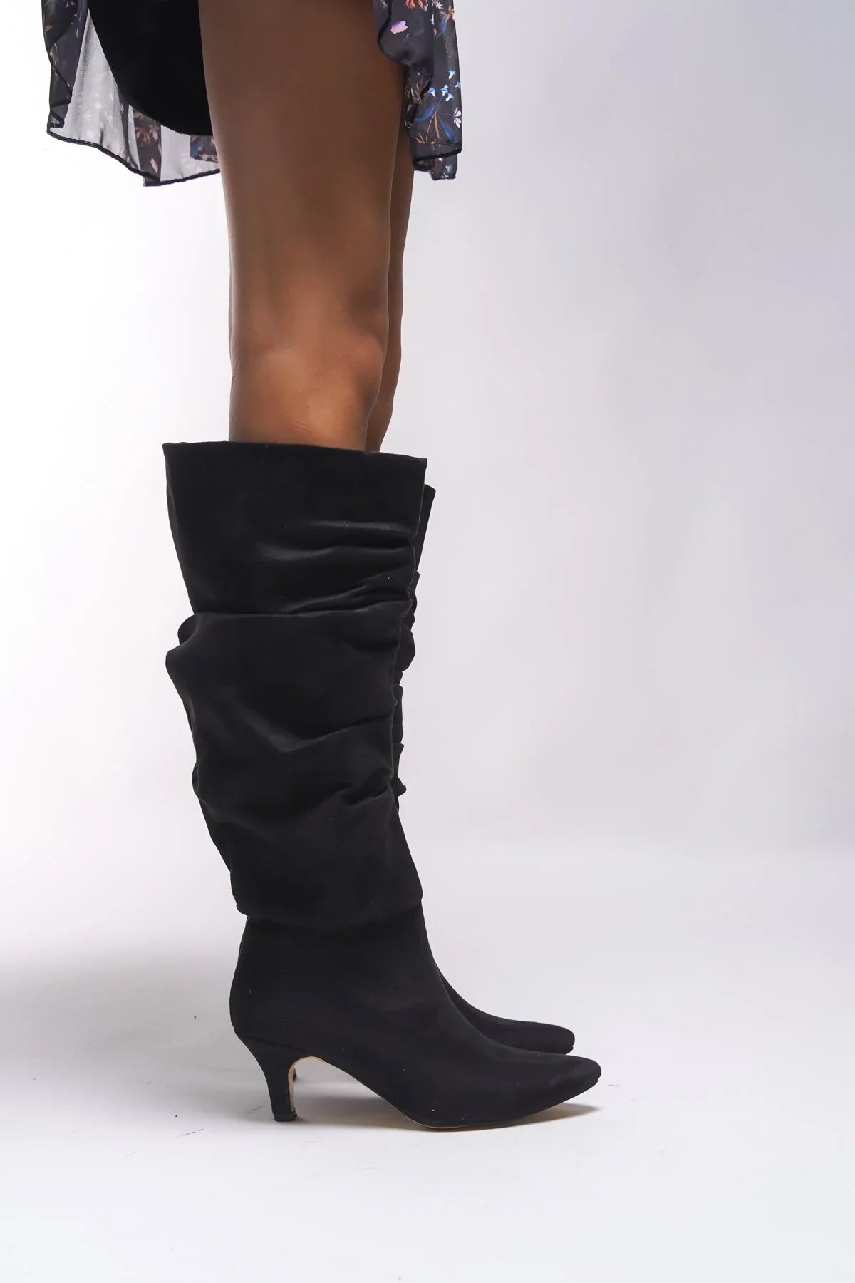 Loventino Jenfarrel Kadın Körüklü Çizme 00126000 Siyah Süet