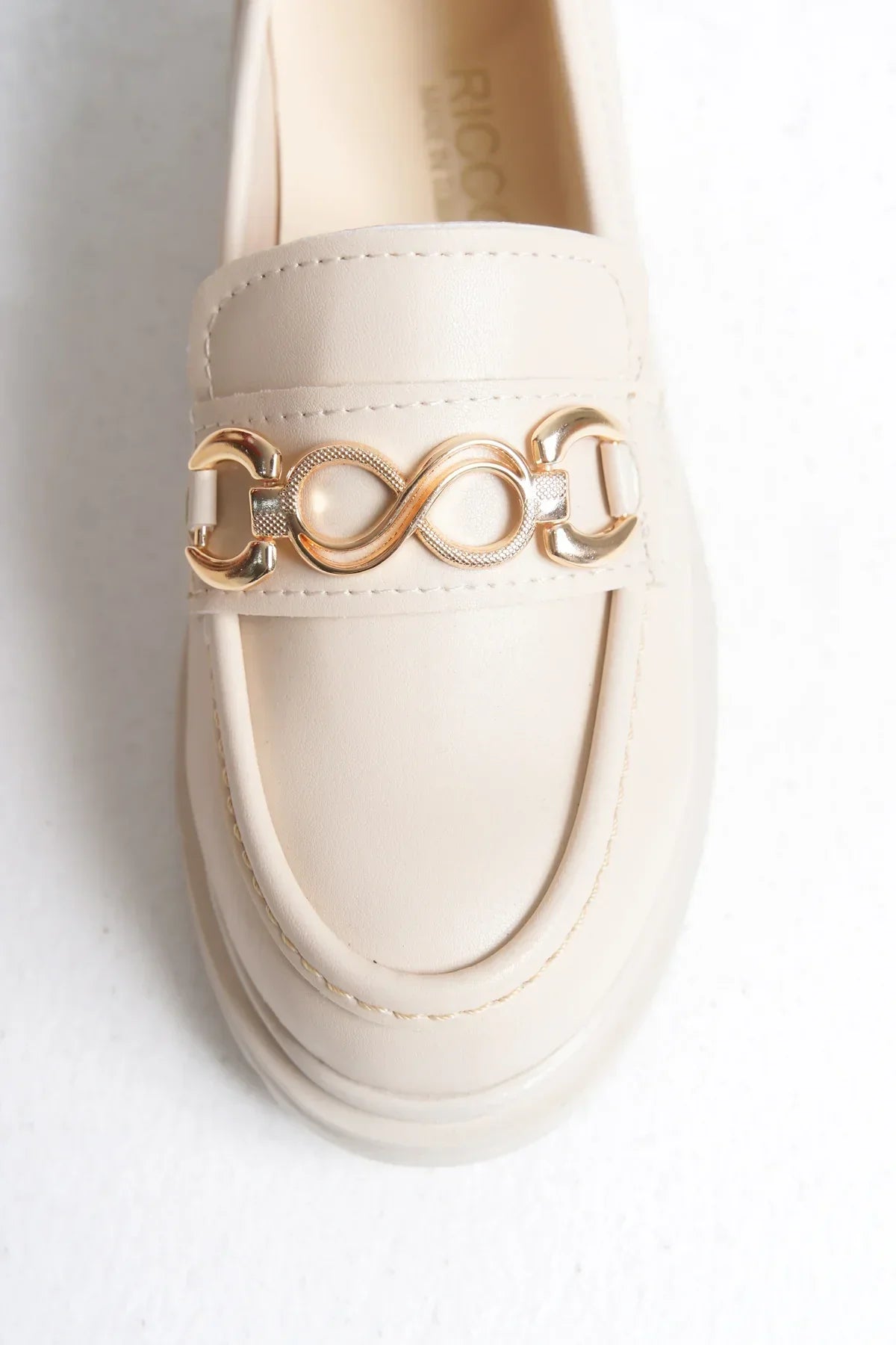 Riccon Kadın Loafer 0012558 Bej