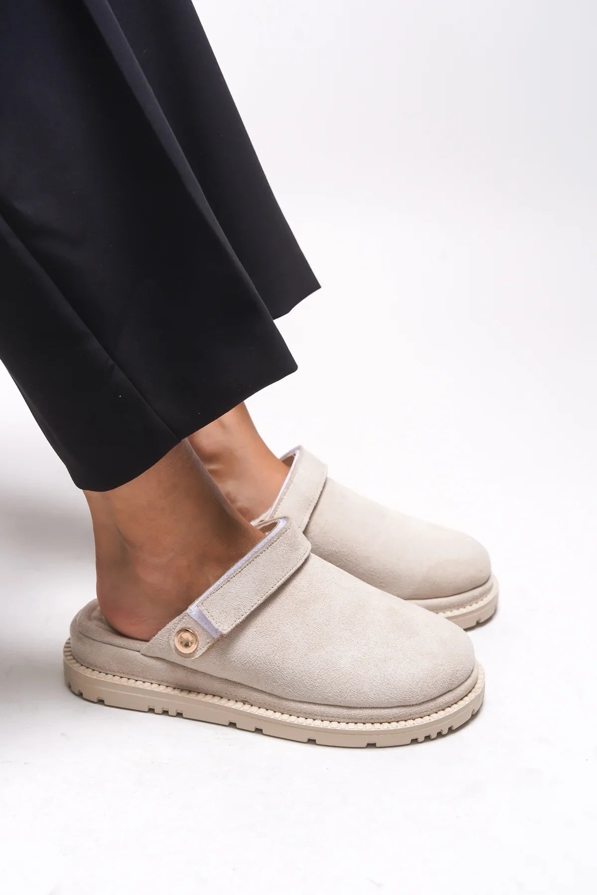 Riccon Everqinor İçi Kürklü Kadın Terlik 0012999 Bej