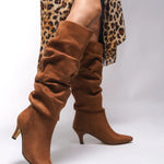 Loventino Jenfarrel Kadın Körüklü Çizme 00126000 Taba Süet