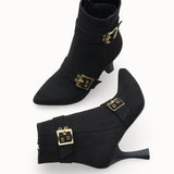 Riccon Olytheris Kadın Topuklu Sivri Burun Bot 00128505