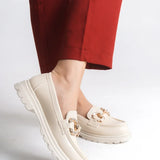 Riccon Kadın Loafer 0012557 Bej