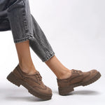 Riccon Oknyrth Kadın Bağcıklı Loafer 00121990 Vizon Süet