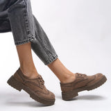 Riccon Oknyrth Kadın Bağcıklı Loafer 00121990 Vizon Süet