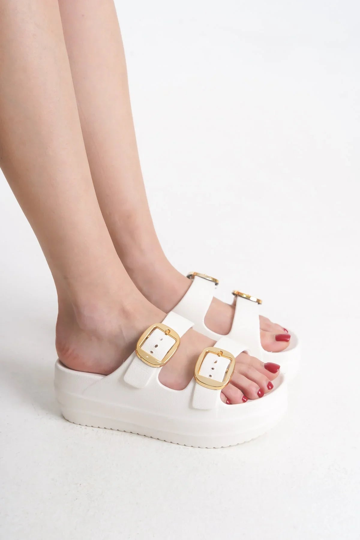 Loventino Brenphira Kadın Terlik 001220 Beyaz