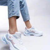 Riccon Kadın Sneaker 0012152 Beyaz Pudra Mavi