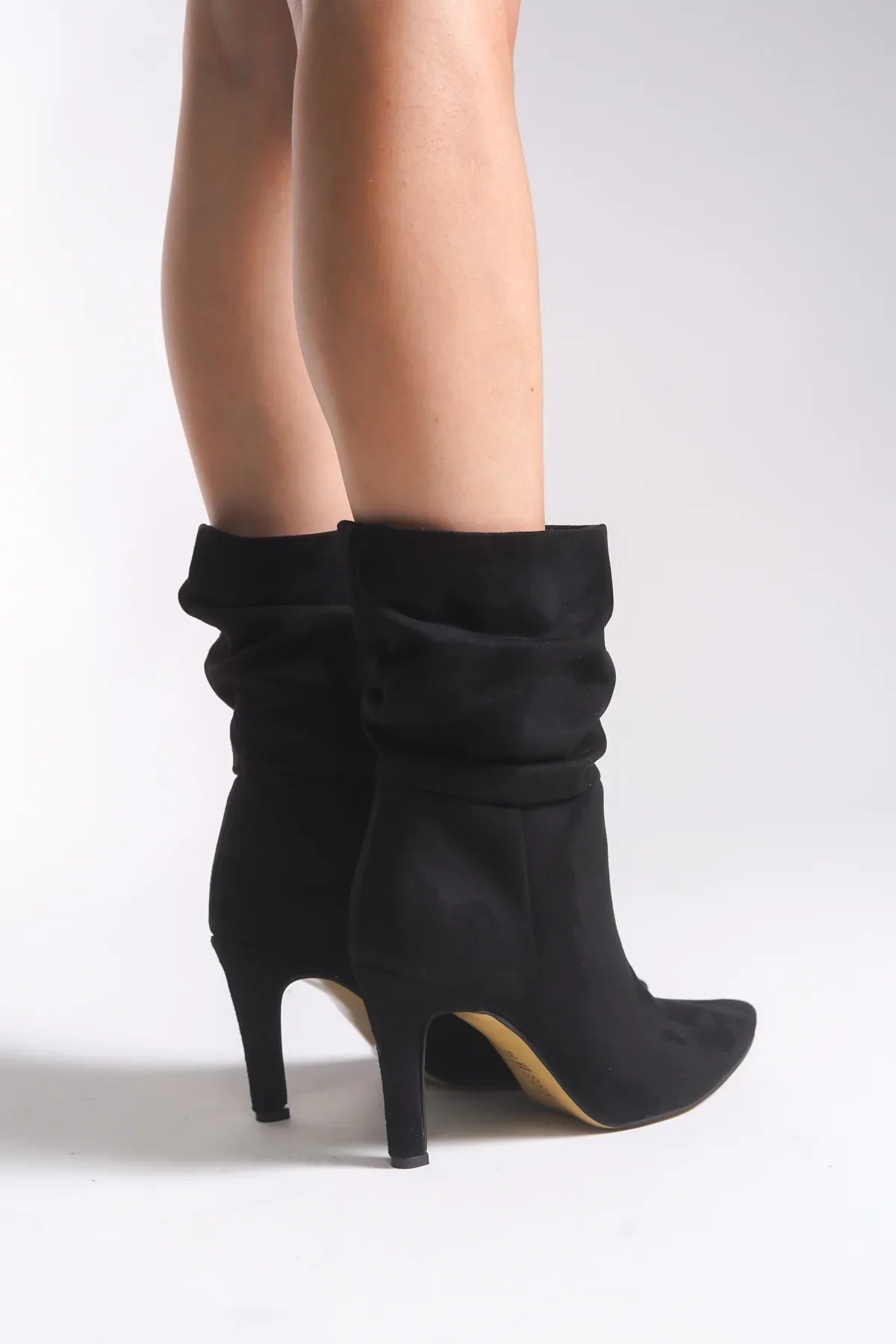 Riccon Lesxipha Kadın Körüklü Kısa Çizme 0012203 Siyah Süet